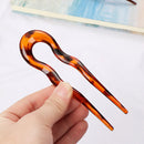 Metallic Hair Fork U Shape Hair Clip Acetate hairpins Hairpin Hair Sticks