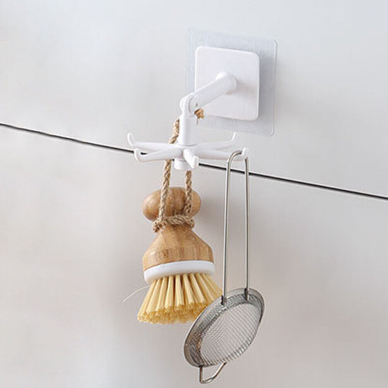 360 Degrees Rotate 6 Claws Hooks Hanger Multi-Function Wardrobe Bag Storage Rack