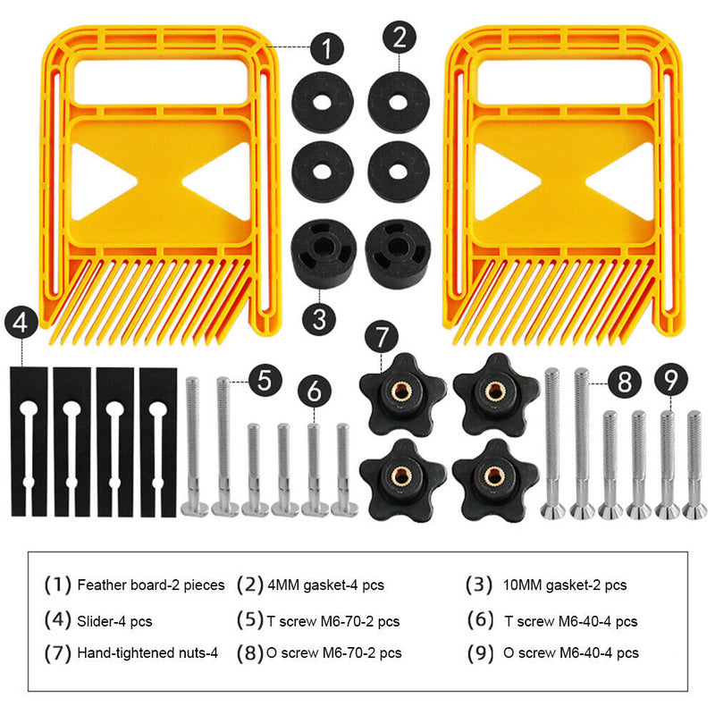 28pcs Carpentry Feather Board Gasket Double Layer Electric Saw Auxiliary Tool