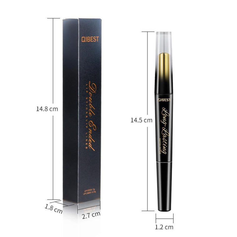 15 Color Lip Liner Pen Double Head Lasting Lip Gloss Lipstick Cosmetics (04