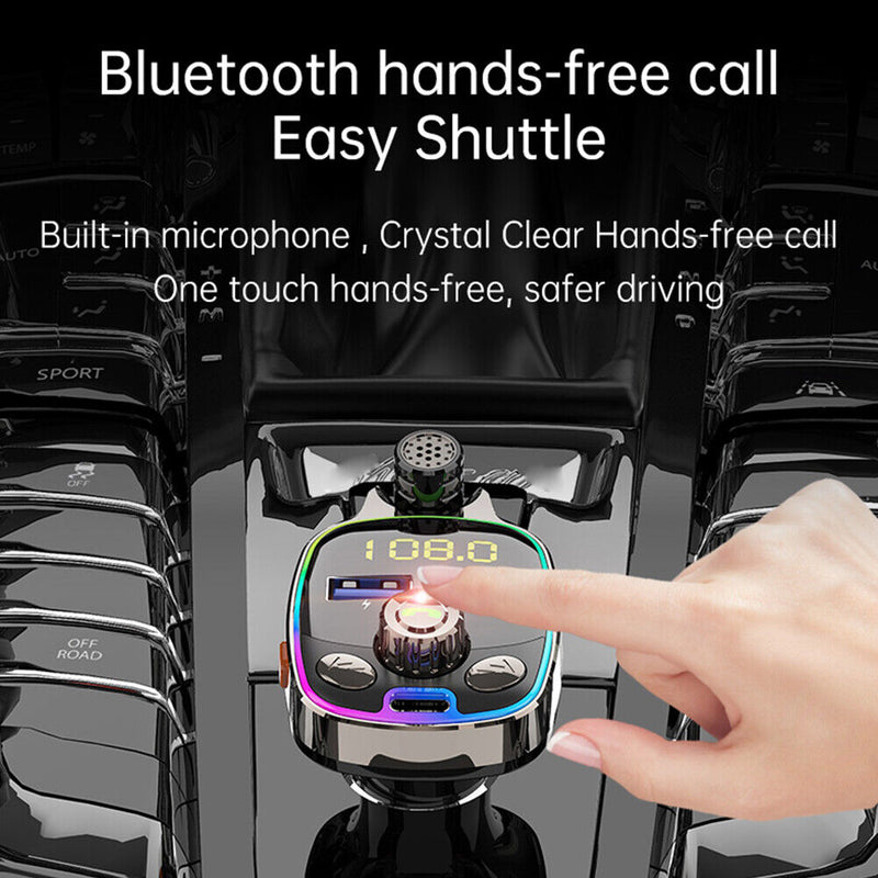 Bluetooth-Compatible USB2.0 Car MP3 Phone USB Charger Flash Disk TF Card Player