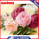 Full Cross Stitch 11CT Cotton Thread DIY Peony Printed Embroidery Kits Handmade