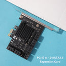 SA3112J PCIE Adapter 12 Port 6Gbps PCI-Express X1 SATA 3.0 Expansion Card Newly