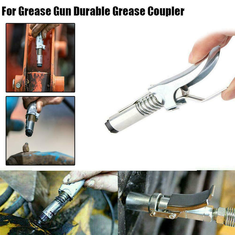 Grease Gun Coupler Quick Release Lock On Coupling End NPT Farm Workshop V2 hot.