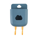 Phone Wall Mounted Box Detachable Hook Remote Control Storage USB Charge Stand