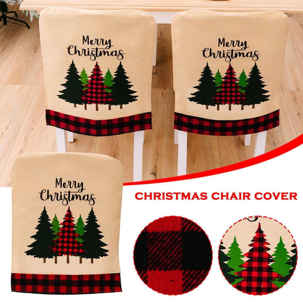 Christmas Dining Room Chair Back Cover Ornament Xmas Theme Party Indoor Decor`