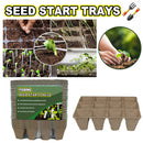 Seed Starter Tray Kit Biodegradable Gardening Germination Pulp Pots - 12 Cells