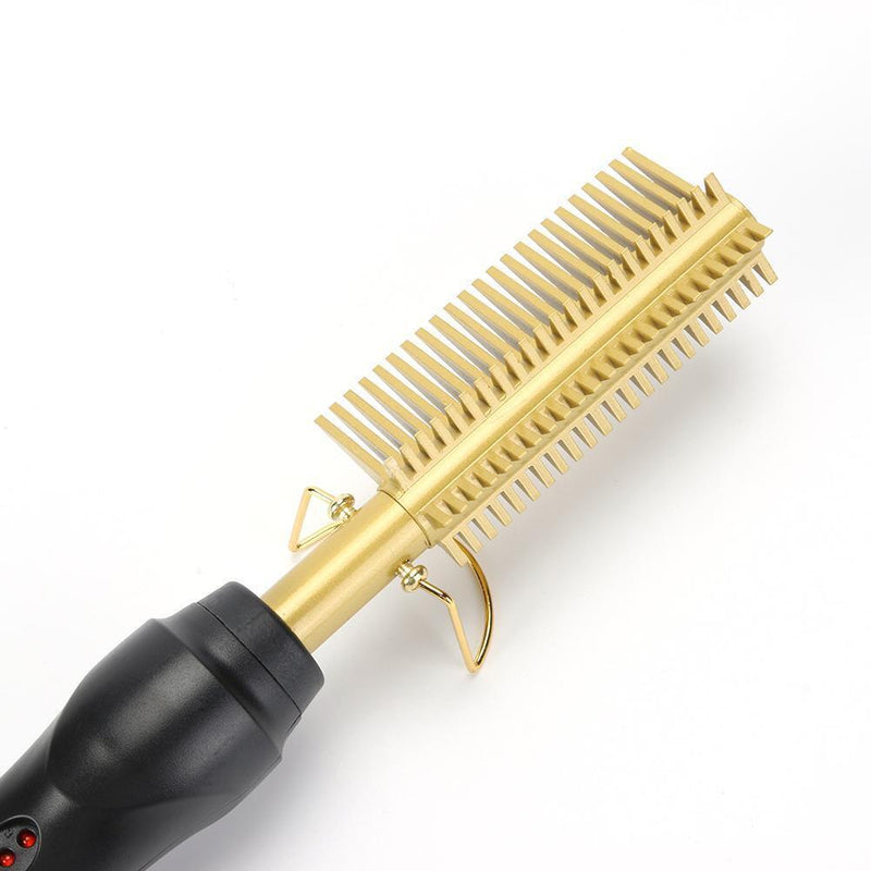 Hair Straightener Curler Wet Dry Hot Comb Straightening Styling Tools (US)