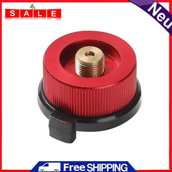 Outdoor Camping Hiking Stoves Adapter Split Gas Furnace Converter (Red)