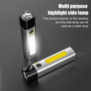 LED COB Flashlight USB Rechargeable 2 Mode Outdoor Camping Cycling Wall