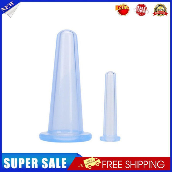 2pcs Silicone Cupping Suction Can Vacuum Face Leg Arm Massage Cup (Blue)