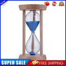 Wooden Sand Clock 3 Minutes Hourglass Sandglass Kids Toothbrush Timer(Blue)