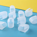 10pcs Plastic Ink Blending Brush Cap Painting Flat Brushes Head Cover Case