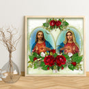 Full Embroidery Printed Father Mother DIY Cross Stitch Kits 11CT Needlework Set