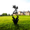 Metal Trunk Gnome Ornament Backyard Lawn Stakes Yard Art Outdoor Garden Decor