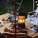 Solar Powered LED Camping Hanging Lanterns Waterproof Tent Lights (Black)