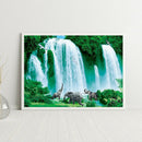 5D DIY Diamond Painting Kits Elephants Waterfall Full Round Drill Wall Art