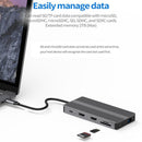 Gigabit Ethernet 4K Dual HDMI Docking Station USB Type-C Hub For Laptop PC