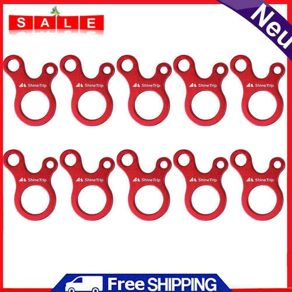 ShineTrip 10x Outdoor Camping Tent Rope Buckles Tensioner Fastener (Red)