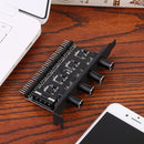 CPU PC Case 8 Channels Cooling Fan HUB Chassis 4 Knob Radiator Speed Controller