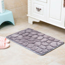 Home Bath Mat Cobblestone Bathroom Non-slip Carpet Rug Floor Mat (B Grey) Newly