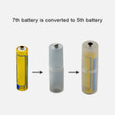 12/lots AAA to AA Size Cell Battery Case Switcher Translucent  Storage Holder