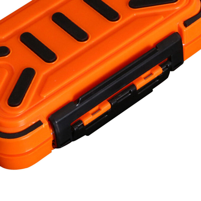 Fishing Waterproof Fishing Tackle Box Double-Side Hook Bait Case (Orange M)