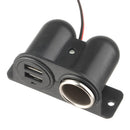Splitter Two USB Port Car Cigarette Lighter Fast Charger Power Adapter