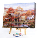 Frameless Oil Paint By Numbers DIY Autumn Picture Craft for Home Living Room