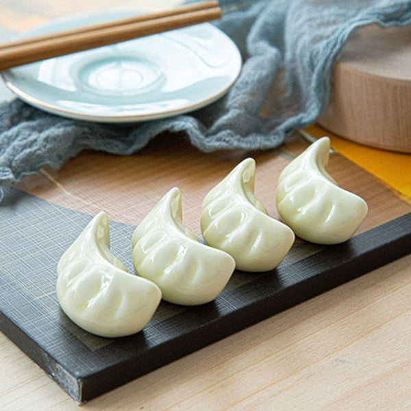 Design Creative Dumpling Shape Japanese style Chopstick Rest Solid Ceramic