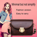 Fashion Leather Crossbody Handbag Women Solid Color Small Shoulder Messenger Bag