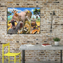 Painting By Numbers Kit DIY Happy Animals Canvas Oil Art Picture Home Decor