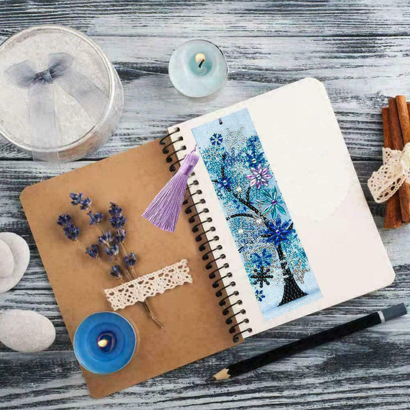 Leather Tassel Flowers Letter DIY Special Shaped Diamond Best Bookmark U0N2 O0D9