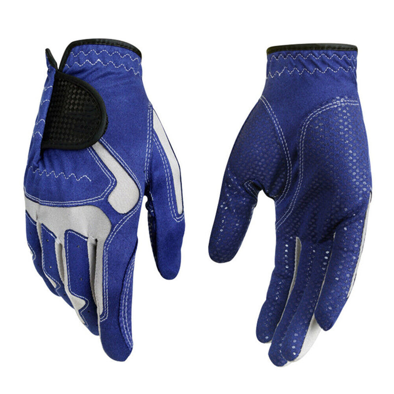 1pc Golf Gloves Anti-slip Left Hand Microfiber Glove for Men (Blue 22)