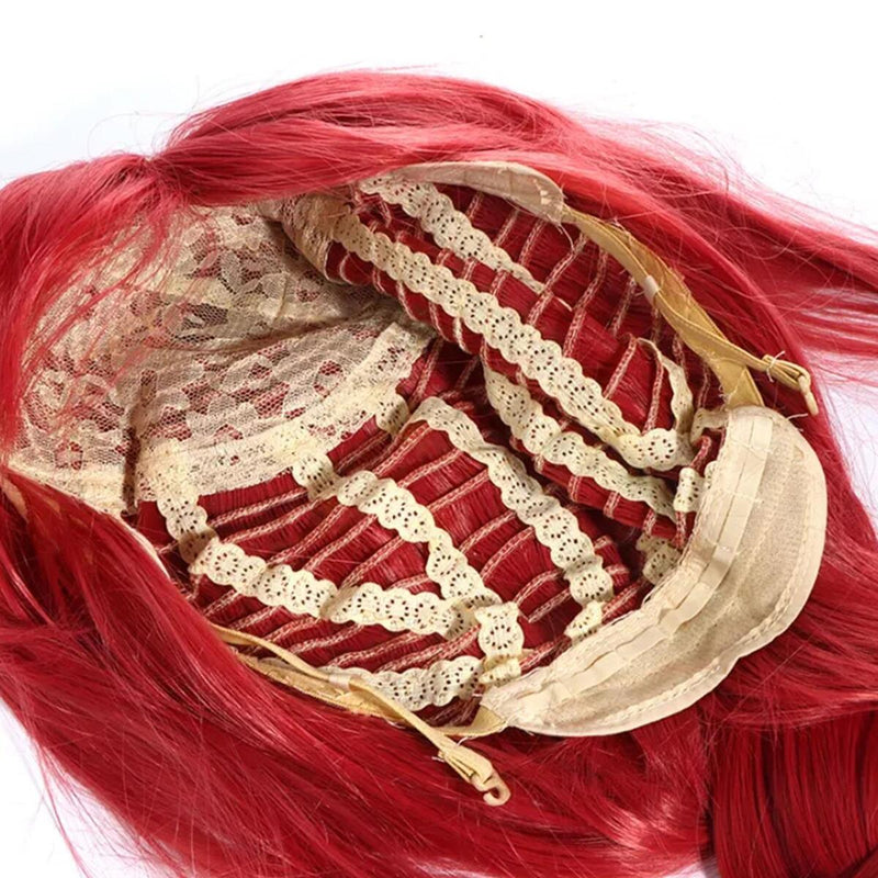 Anime Chainsaw Man Makima Pink Long Braid Hair Cos Costume Wig with Free Cap`