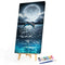 Dolphin Moon Oil Paint By Numbers DIY Handpainted on Canvas Wall Pictures