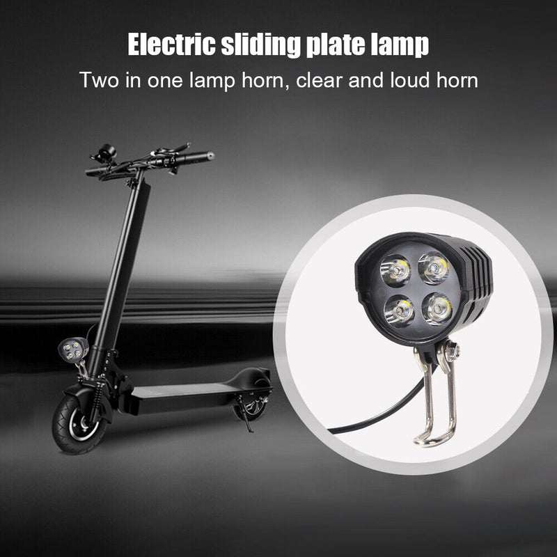 ABS Electric Bicycle 4 LED Headlight 12W Waterproof with Horn for Driving Newly
