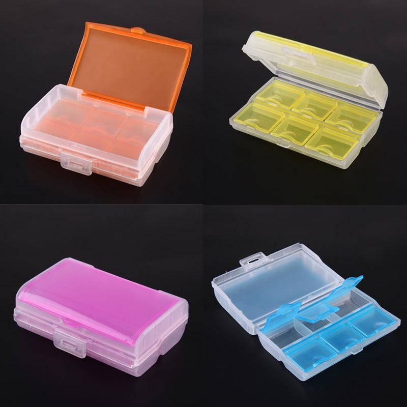 10pcs Travel Tablet Medicine Dual Layer 6 Compartments Dispenser Box(Pink)