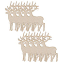 Decorations Reindeer Hanging Card Wooden Elk Decor Christmas Tree Hanging