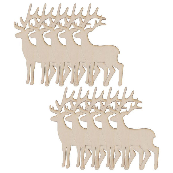 Decorations Reindeer Hanging Card Wooden Elk Decor Christmas Tree Hanging