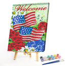 DIY Paint by Number Kit Artcraft Unique Gift Flower and Banner Kill Time Tools