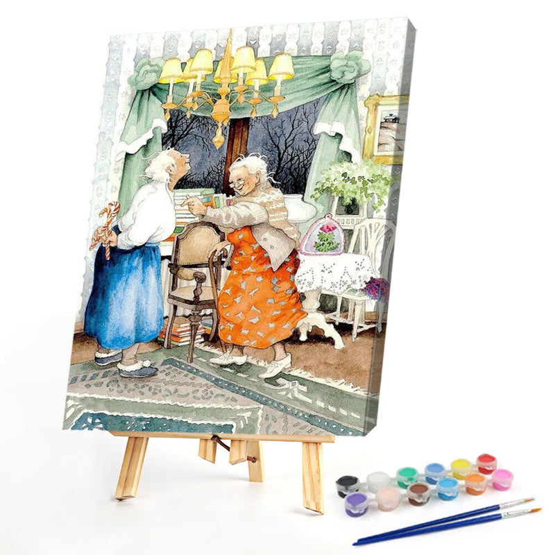 DIY Digital Picture Old Girlfriends Oil Painting By Numbers Acrylic Handicraft
