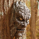 Tree Bark Face Creepy Halloween Garden Sculpture Monster Tree Face Statue