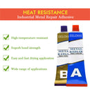 2pcs A+B Waterproof Resistance High Temperature Super Glue Metallic Iron Seal