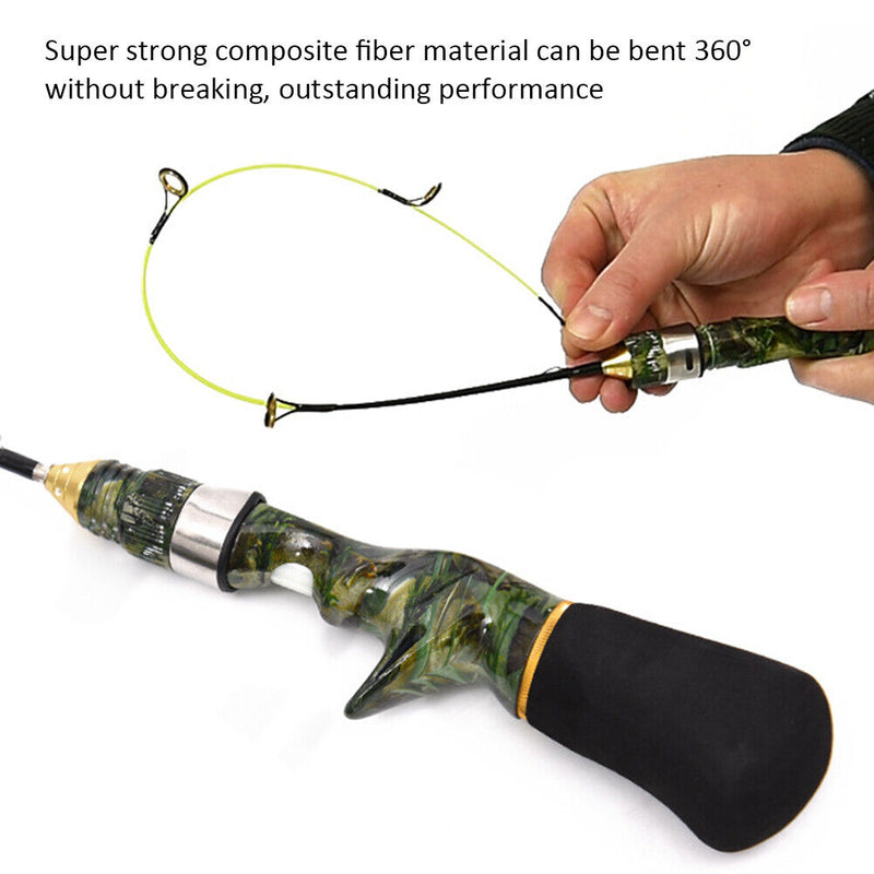 LEO Telescopic Fishing Rod Baitcasting Ice Fishing Travel Sea Pole (50cm) Newly