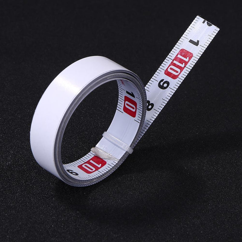 5pcs Stainless Steel Miter Track Tape Self Adhesive Metric Ruler R2L White
