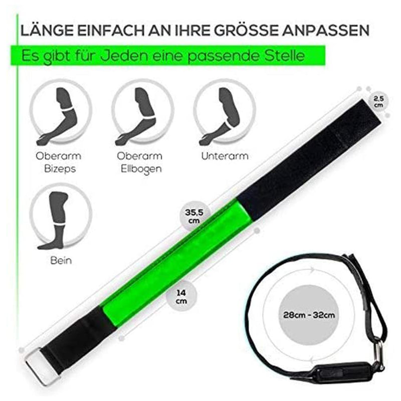 USB Charging LED Luminous Night Running Armband Bracelet Outdoor Sports