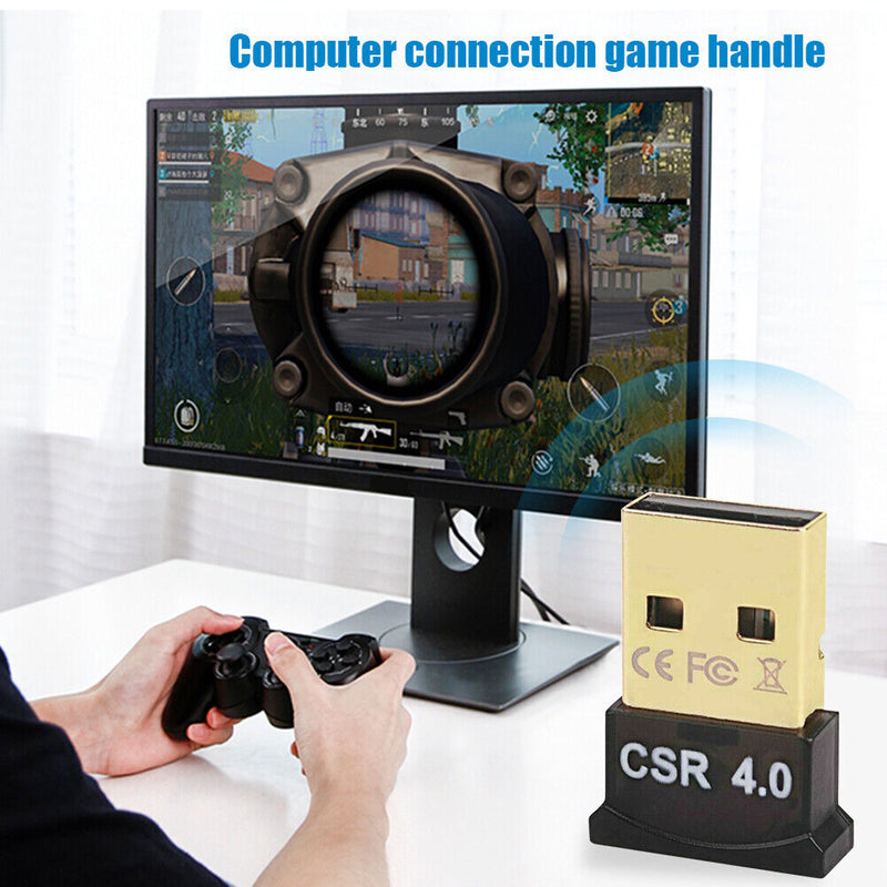 USB Bluetooth 4.0 Adapter Dongle CSR 4.0 Wireless Audio Receiver for Win 10 8 PC