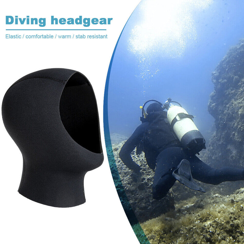 Winter Swim Warm Protect Hair Ear Scuba Diving Cap Shoulder Snorkeling Hat Newly