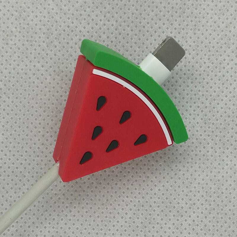 Fruit USB Data Cable Bites Protector Universal Cord Winder (Watermelon)